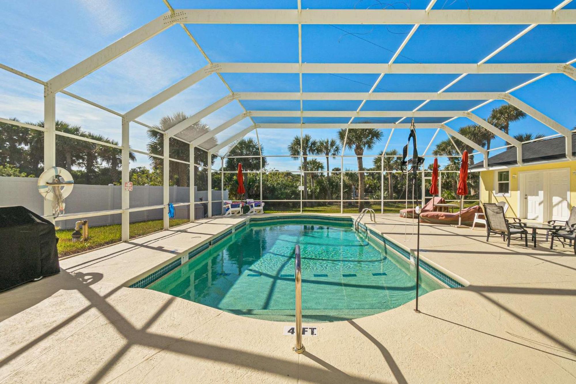 Flagler Beach Bed And Breakfast Pool Bbq Suite Bagian luar foto