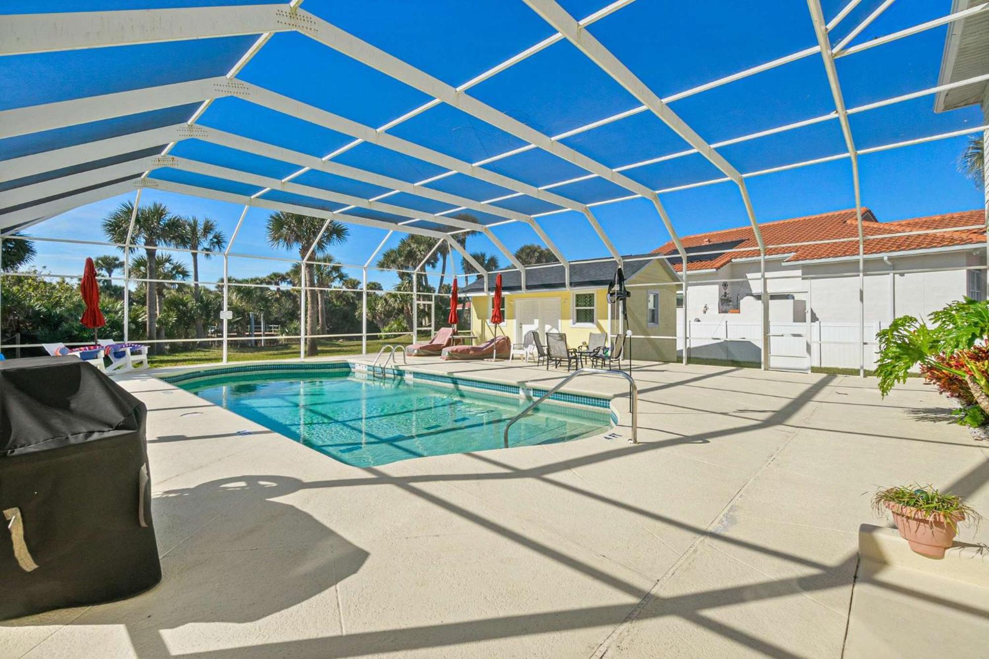 Flagler Beach Bed And Breakfast Pool Bbq Suite Bagian luar foto